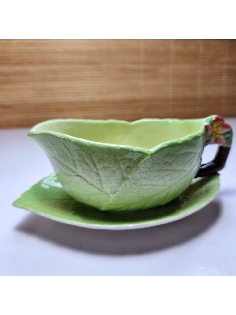 Vintage Carlton Ware Apple Blossom Sauce Boat & Underplate Excellent 1940s